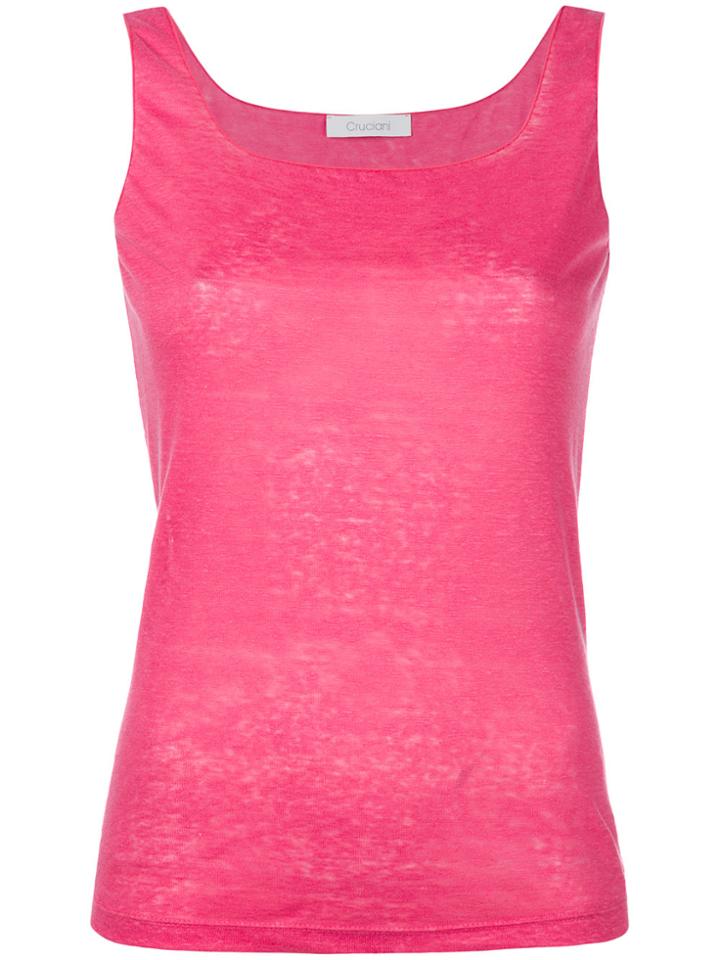 Cruciani Classic Tank Top - Pink & Purple