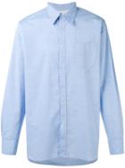 Universal Works - Point Collar Shirt - Men - Cotton - M, Blue, Cotton