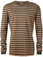 Lanvin - Striped T-shirt - Men - Cotton - L, Brown, Cotton