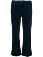 Mother Cropped Flared Trousers - Blue