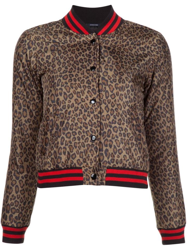 R13 Leopard Print 'roadie' Bomber Jacket