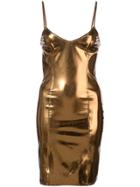 Lisa Marie Fernandez Metallic Slip Dress - Gold