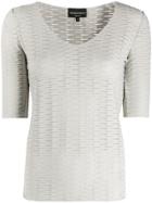Emporio Armani Jacquard Effect T-shirt - Grey