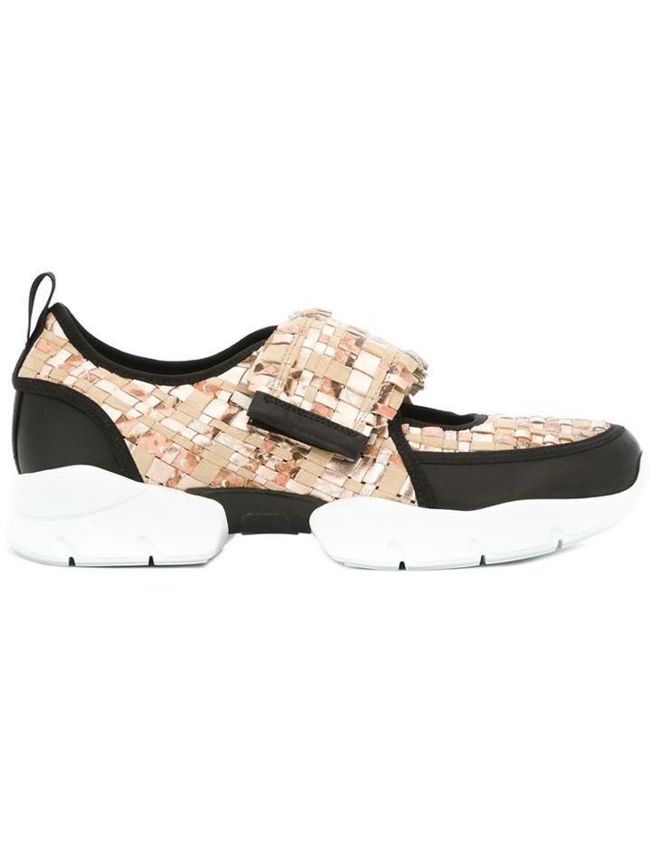 Msgm Braided Strap Sneakers