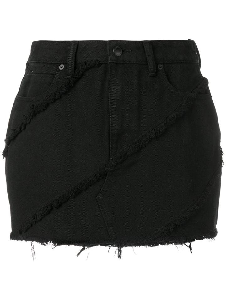 T By Alexander Wang Frayed Skirt - Black
