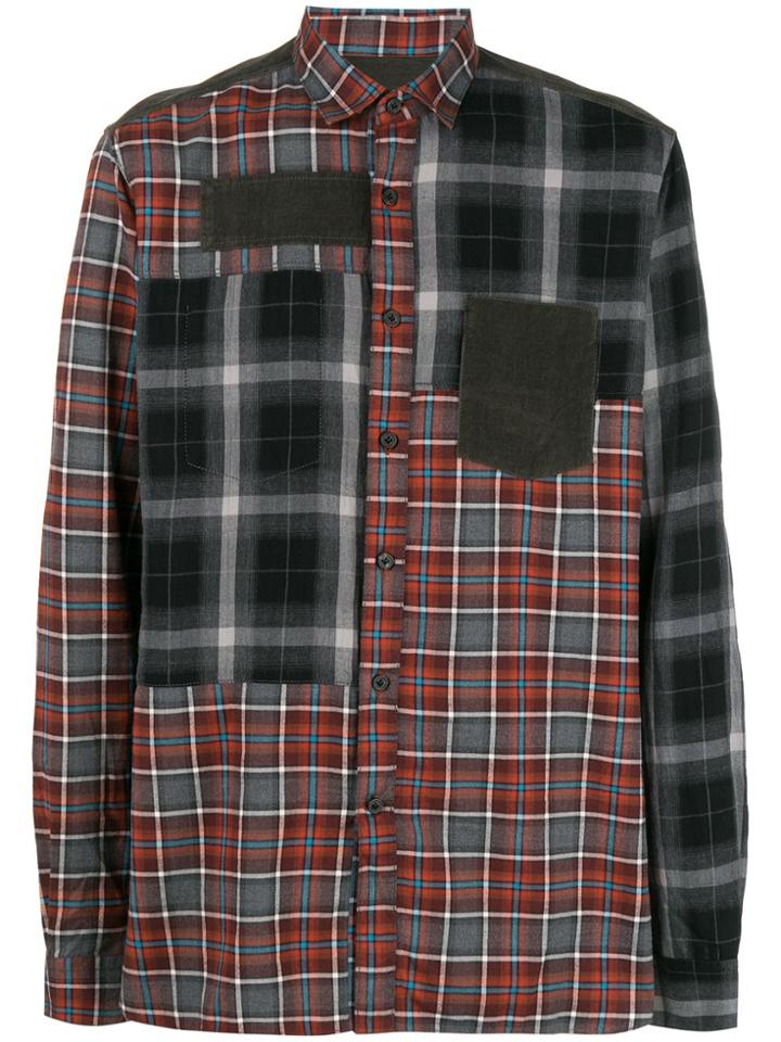 Lanvin Contrast Plaid Shirt - Yellow & Orange
