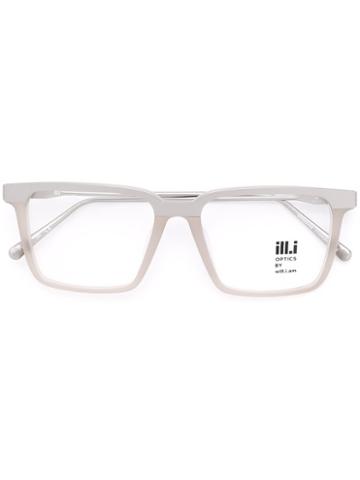 Ill.i.am Square Frame Glasses, Grey, Acetate/titanium/metal (other)