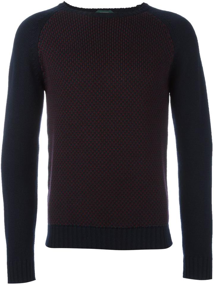 Zanone - Raglan Sleeve Jumper - Men - Virgin Wool - 56, Blue, Virgin Wool
