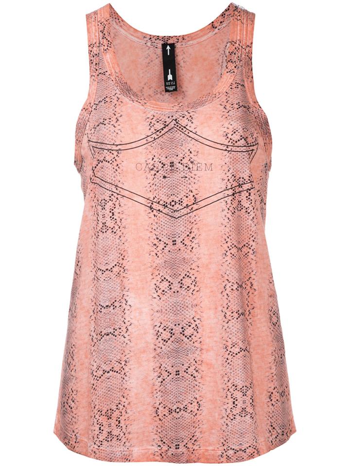 The Upside Python Print Top - Yellow & Orange
