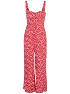 Reformation Della Floral Print Jumpsuit - Red