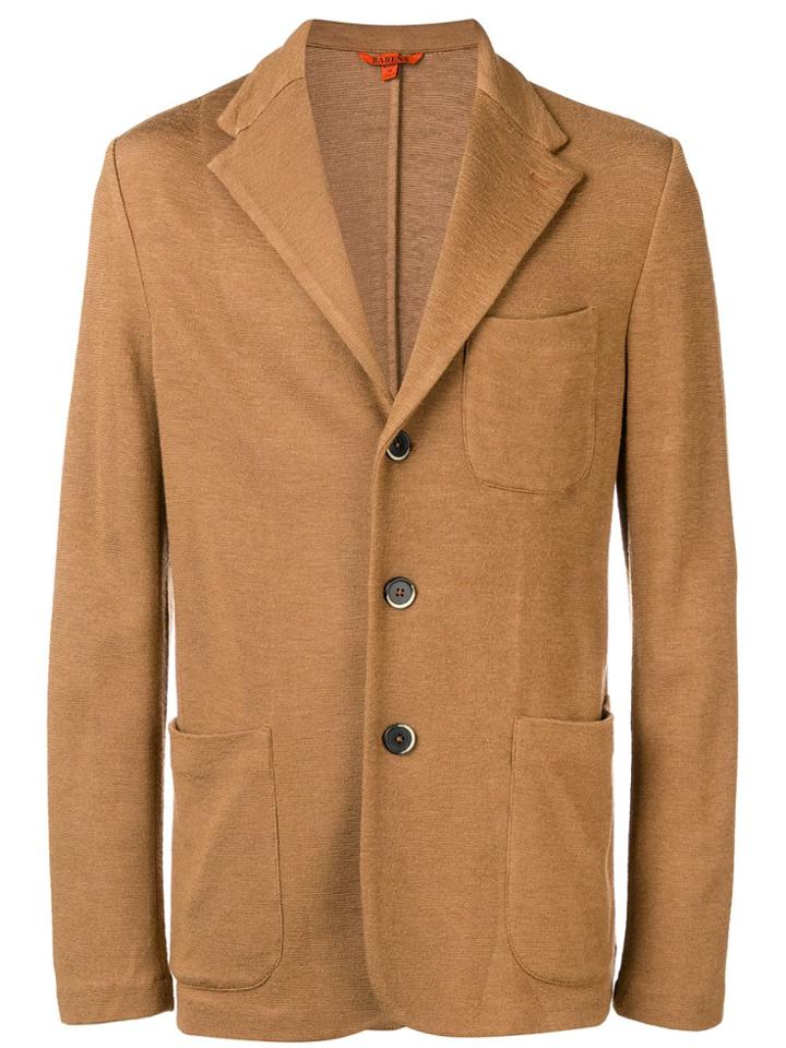 Barena Single-breasted Blazer - Brown