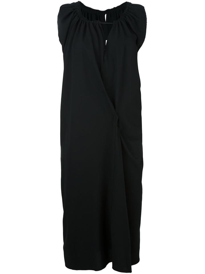 A Tentative Atelier Rope Neckline Dress, Women's, Size: Medium, Black, Wool