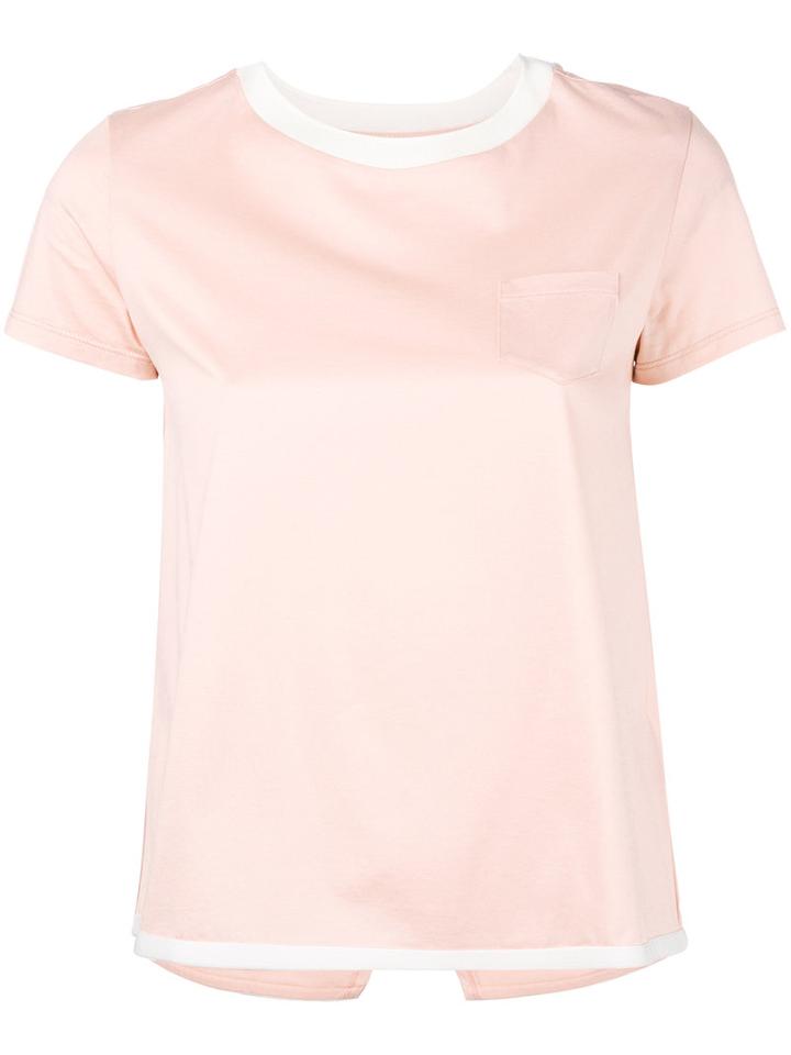 Moncler - Short Sleeve T-shirt - Women - Cotton - Xs, Women's, Pink/purple, Cotton