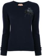 Nº21 Embellished Anemone Sweater - Blue