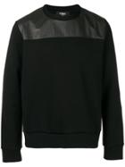 Fendi Logo Contrast Sweatshirt - Black
