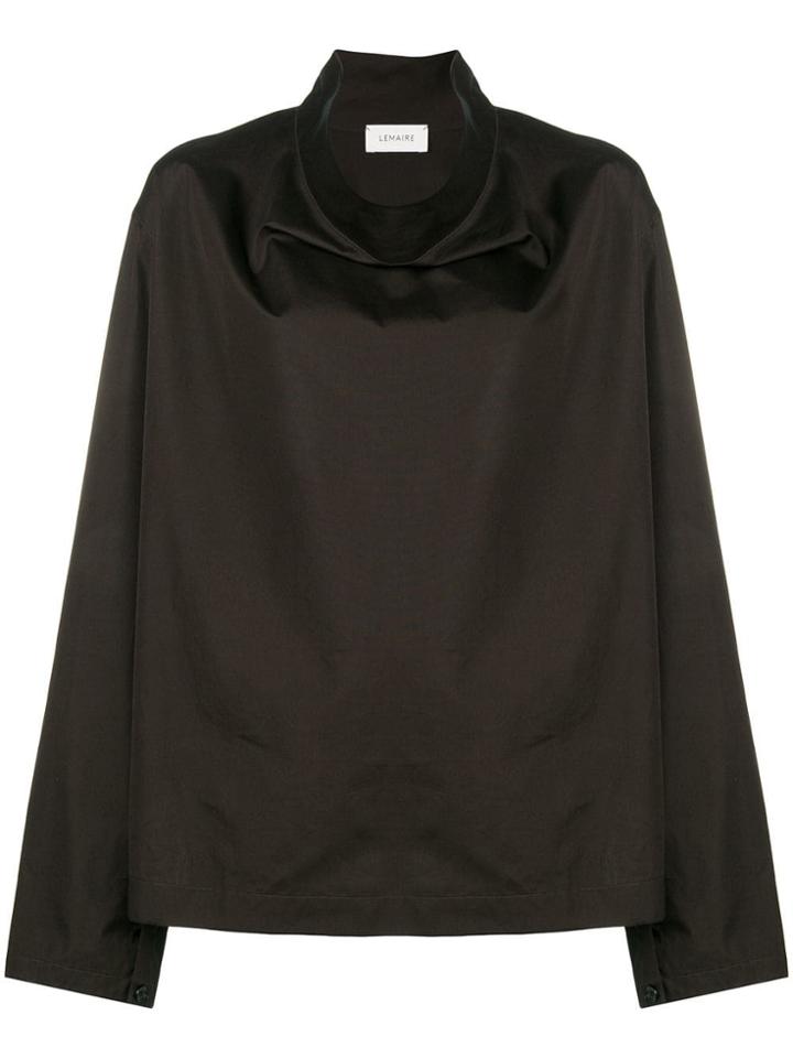Lemaire Long Sleeved Blouse - Brown