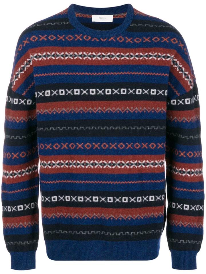 Pringle Of Scotland Fair Isle Jumper - Blue