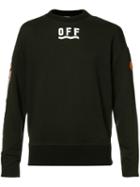 Moncler X Off-white Printed Sweatshirt, Men's, Size: Medium, Black, Cotton