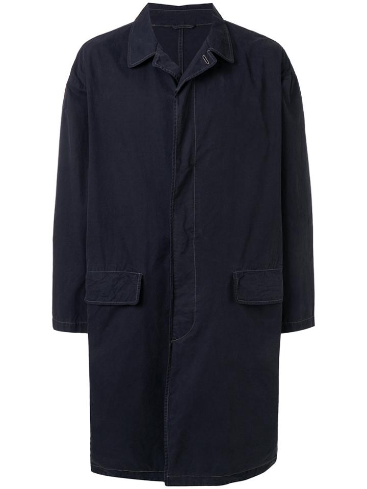 Romeo Gigli Vintage Loose Fit Midi Coat - Blue