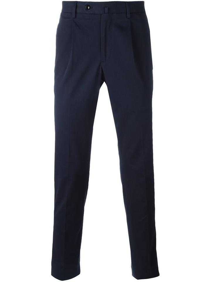 Incotex Tailored Trousers, Men's, Size: 54, Blue, Cotton