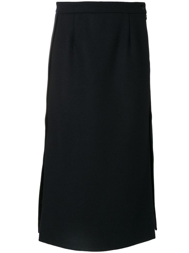Mm6 Maison Margiela Straight Midi Skirt - Blue