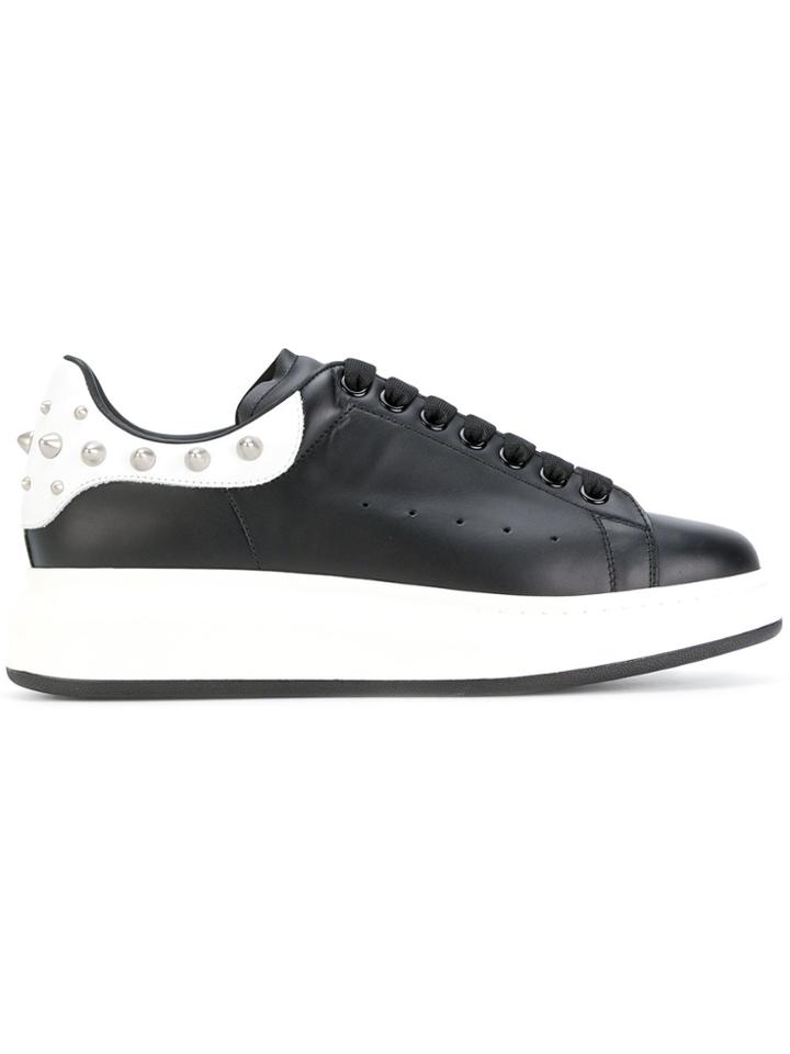 Alexander Mcqueen Studded Extended Sole Sneakers - Black