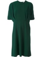 P.a.r.o.s.h. Pleated Puff Sleeve Dress, Women's, Size: Medium, Green, Polyester/spandex/elastane