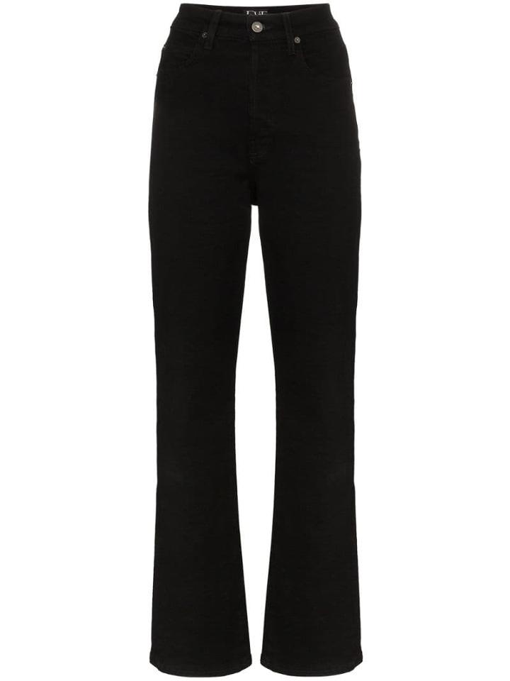 Eve Denim High-waisted Straight-leg Jeans - Black