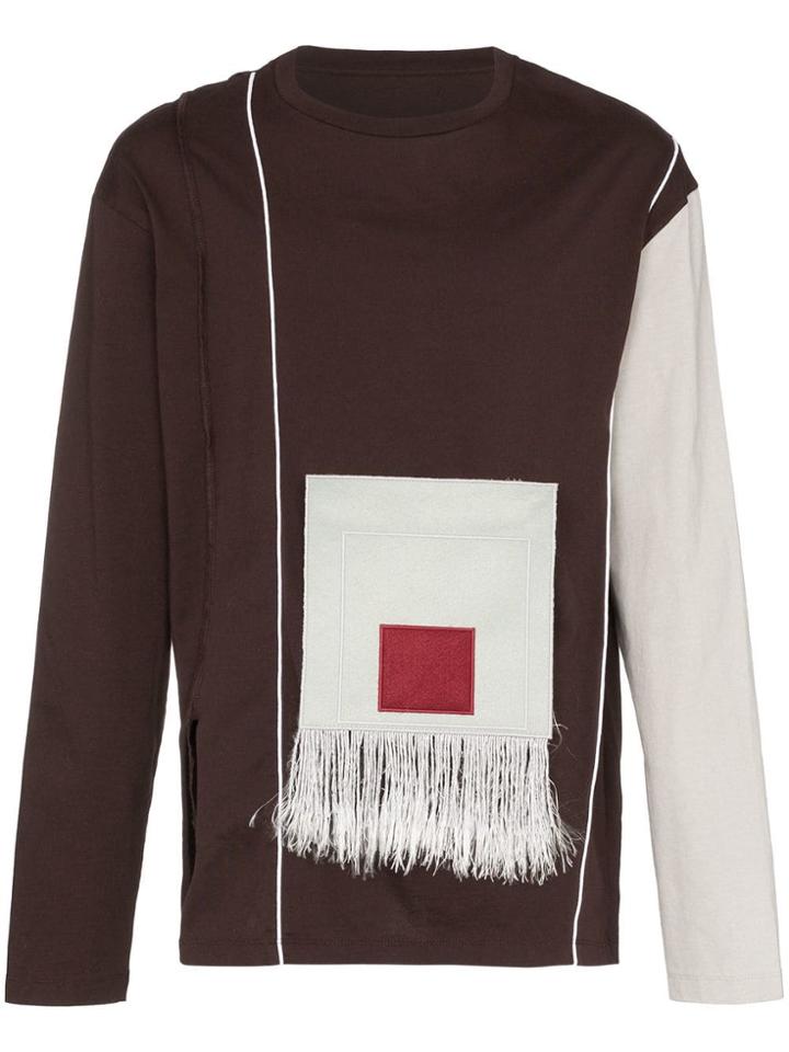 A-cold-wall* Front Patch Cotton Long Sleeve T-shirt - Brown