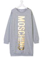 Moschino Kids Logo Sweater Dress - Grey