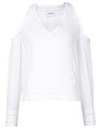 Yigal Azrouel Cut-out Shoulder Top, Women's, Size: 8, White, Silk
