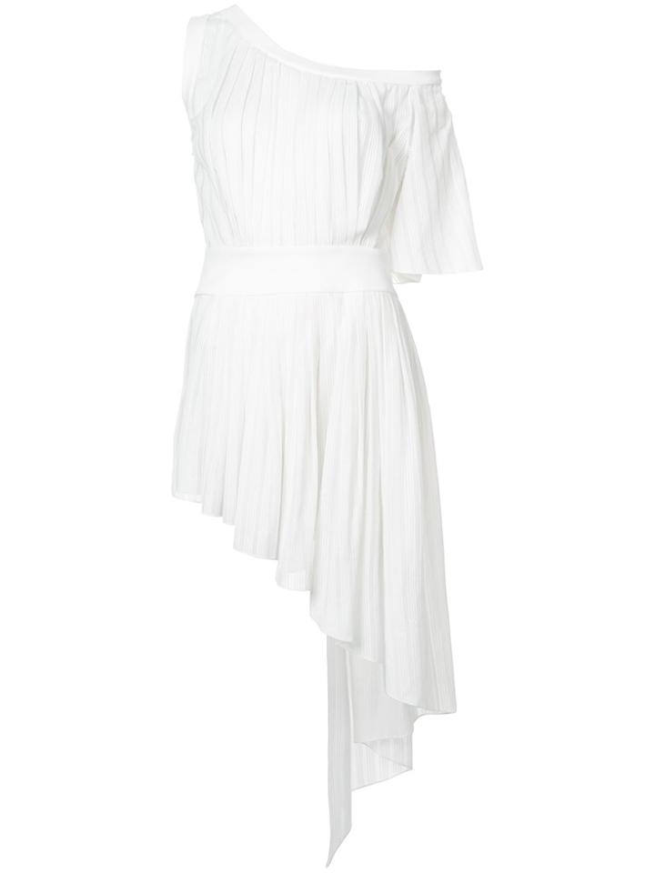 Valery Kovalska Asymmetric-sleeve Blouse - White