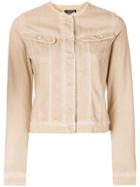 Twin-set Embroidery Embellished Denim Jacket - Nude & Neutrals