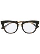 Jimmy Choo Eyewear Rhinestone Detail Glasses - Black