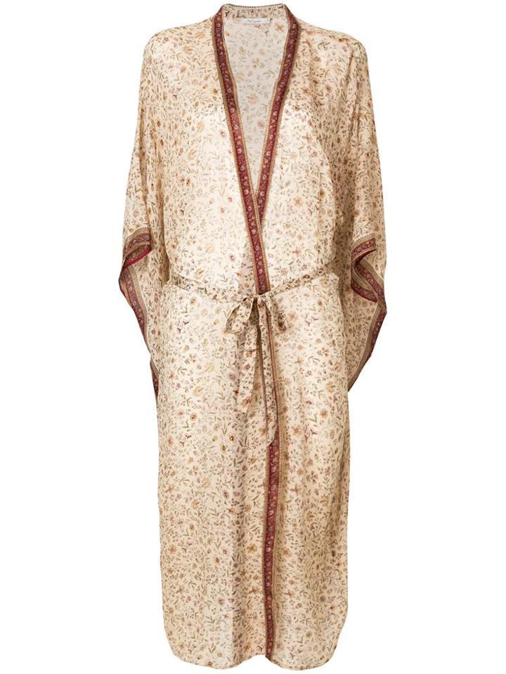 Mes Demoiselles Floral Kimono Coat - Nude & Neutrals