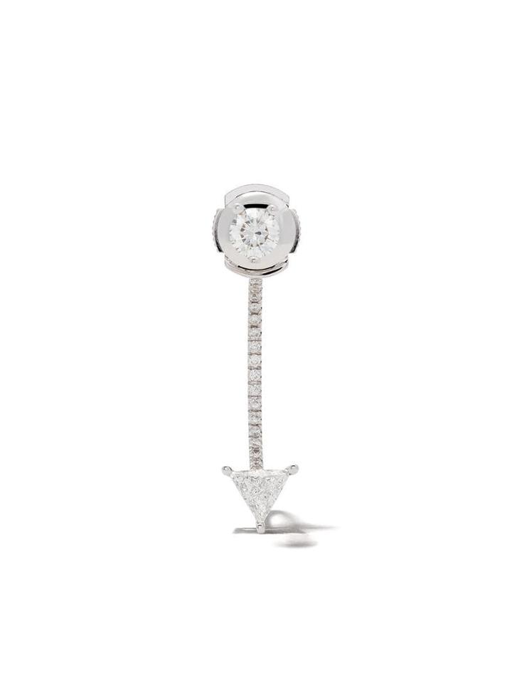 Delfina Delettrez 18kt White Gold And Diamond Dots Earring