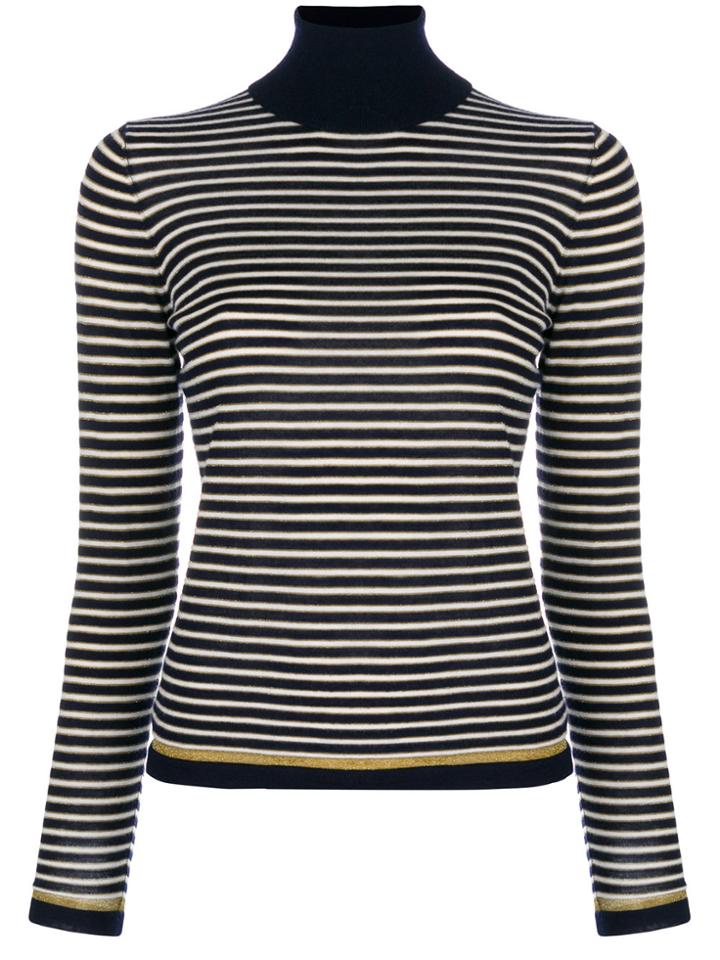 N.peal Striped Cashmere Jumper - Blue