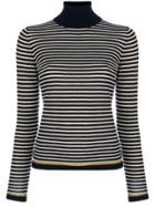 N.peal Striped Cashmere Jumper - Blue