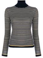 N.peal Striped Cashmere Jumper - Blue