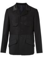 À La Garçonne - Panelled Blazer - Men - Polyester/spandex/elastane/viscose - 56, Black, Polyester/spandex/elastane/viscose