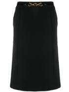 Céline Vintage High Rise A-line Skirt - Black