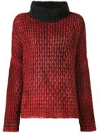 Avant Toi Tubular Neck Sweater - Red
