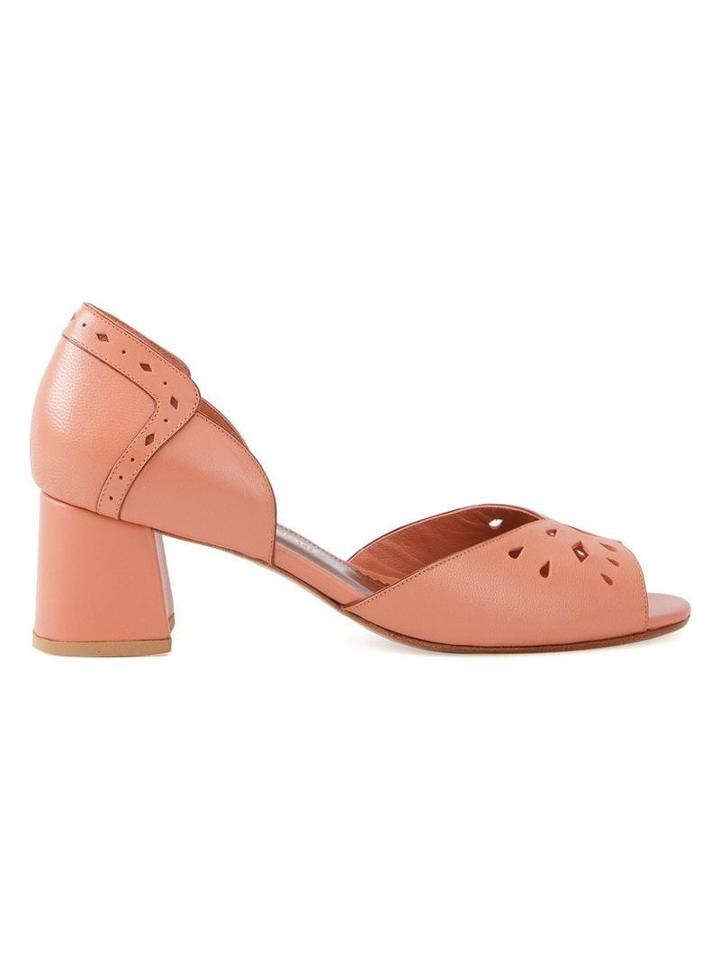Sarah Chofakian Chunky Heel Pumps - Yellow