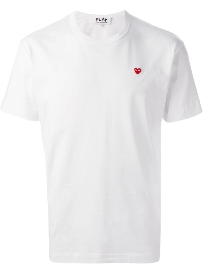 Comme Des Garçons Play 'little Red Heart' T-shirt - White