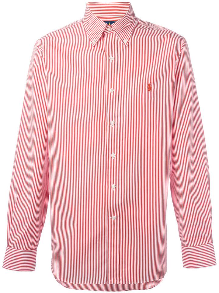 Polo Ralph Lauren Button-down Striped Shirt, Men's, Size: 15 1/2, White, Cotton