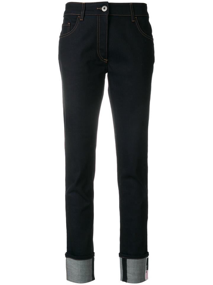 Prada Turn-up Skinny Jeans - Blue