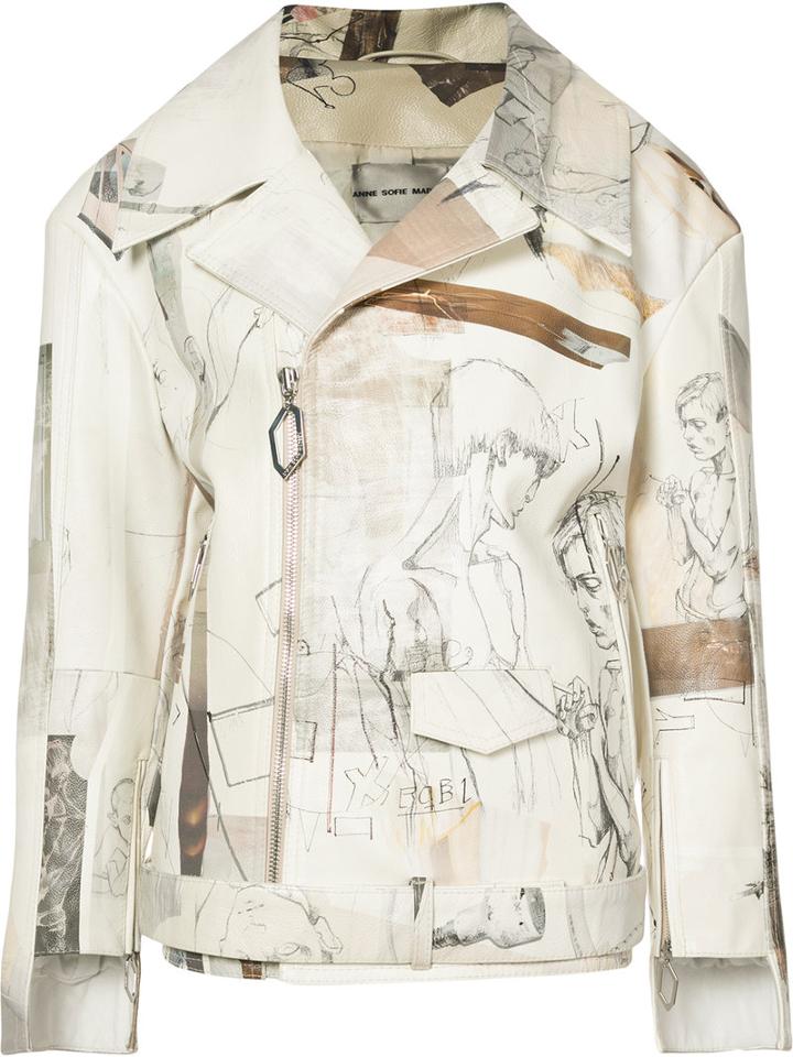 Anne Sofie Madsen - 'smoking Boy' Jacket - Women - Lamb Skin - M, White, Lamb Skin