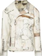 Anne Sofie Madsen - 'smoking Boy' Jacket - Women - Lamb Skin - M, White, Lamb Skin