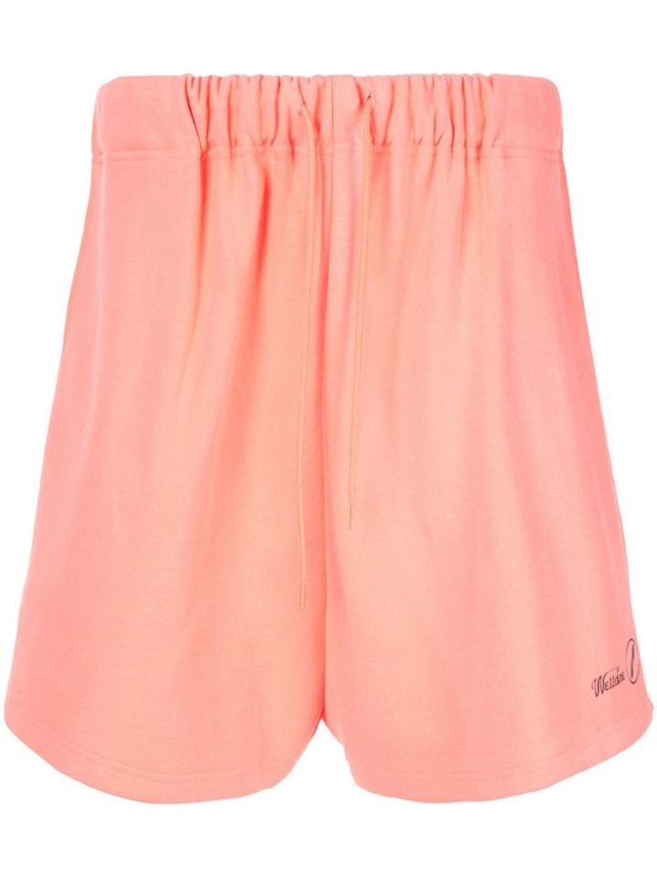 We11done Logo Track Shorts - Orange