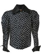 Andreas Kronthaler For Vivienne Westwood Oversize Shoulder Dot Shirt, Adult Unisex, Size: I, Black, Silk